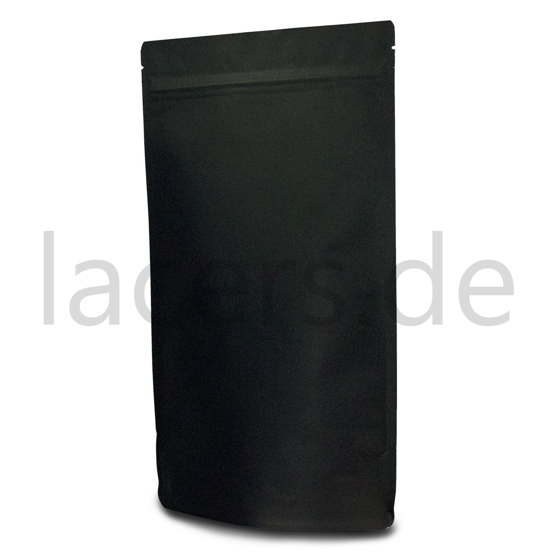Standbodenbeutel Kraftpapier schwarz_half_front.jpg