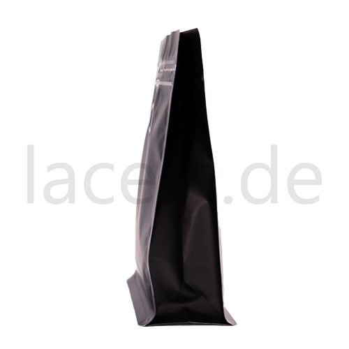 Flachbodenbeutel mit Aromaventil Schwarz_High Barrier mit Pocketzipper_seite.png